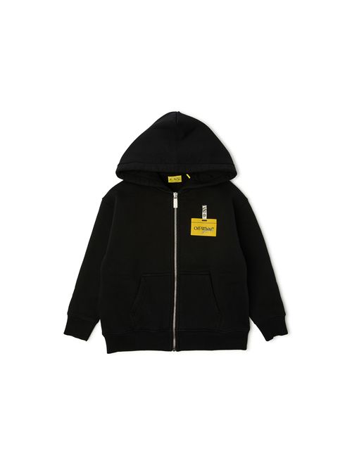 Felpa, unisex, logata. OFF WHITE | FLE00100002